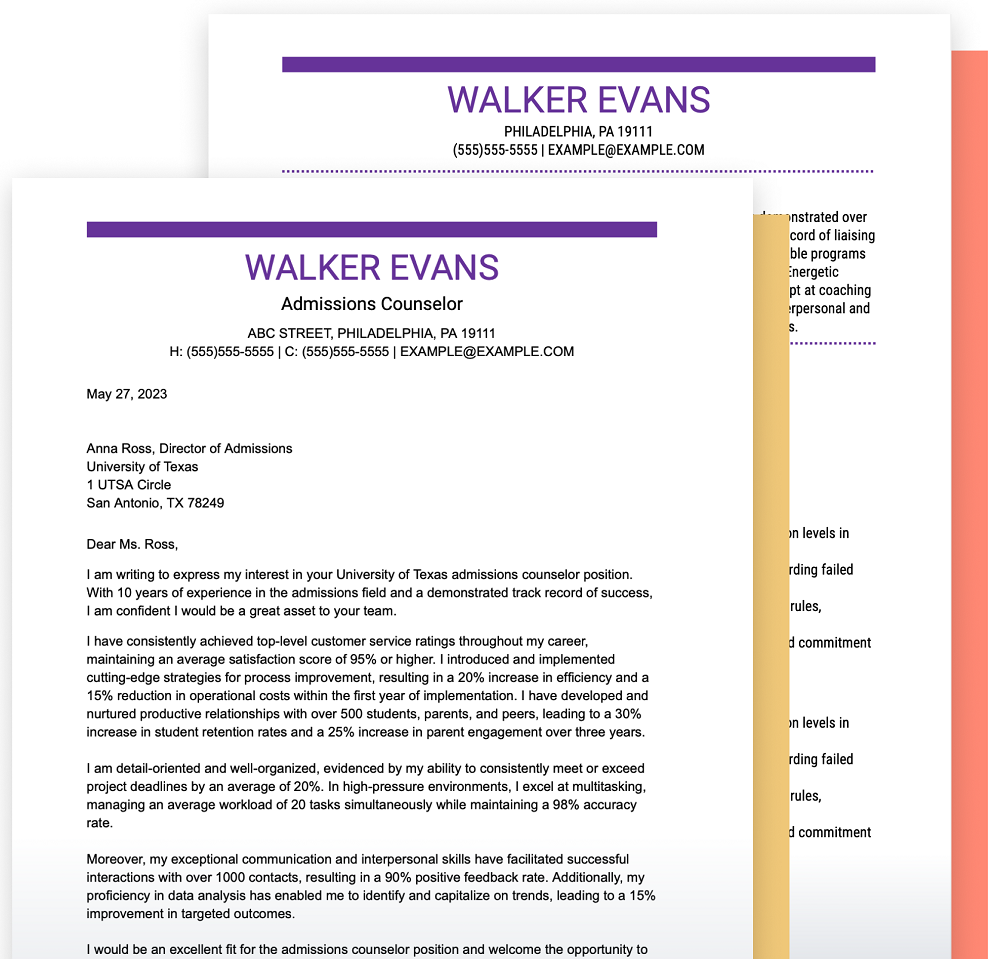 Cover Letter Banner