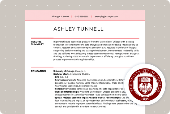 Chicago Resume Template