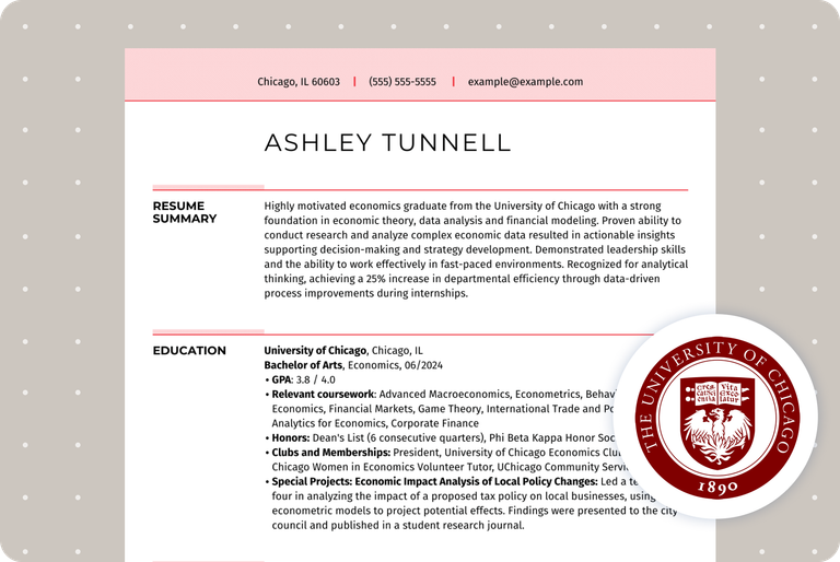 Chicago Resume Template