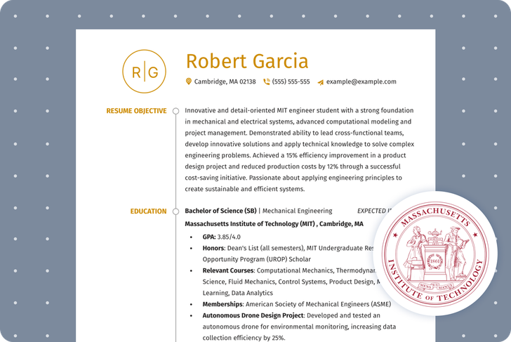 Mit Resume Template