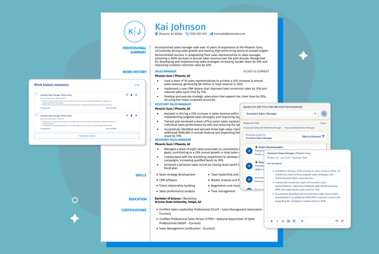Graphic showing multiple job positions at the same company