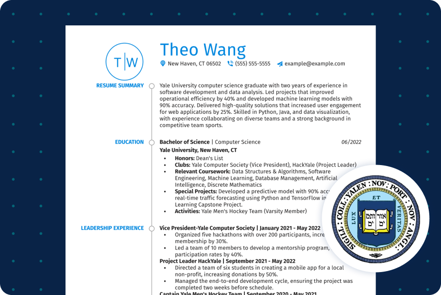 Yale Resume Format Templates - Yale Template 