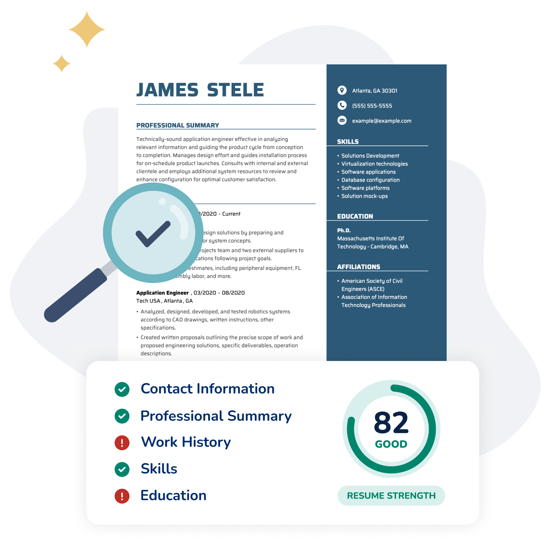Free ats resume checker score grade your resume
