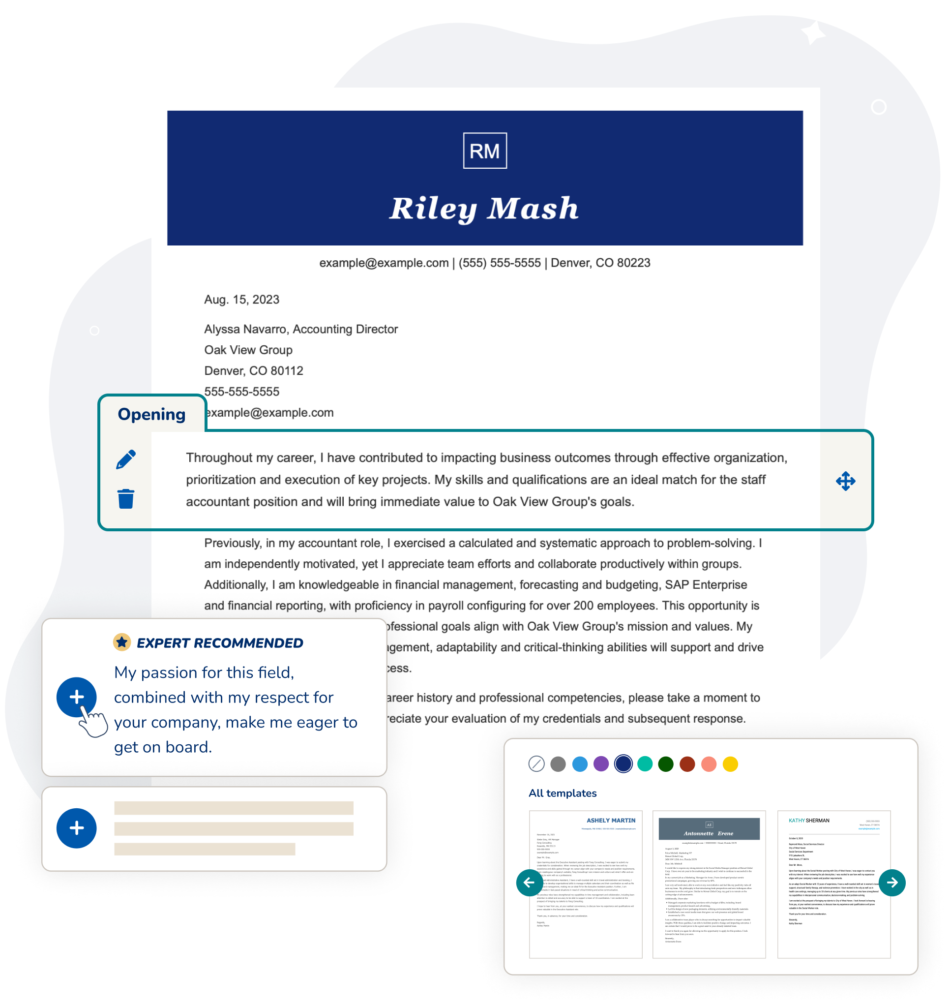 Cover Letter Builder Hero
