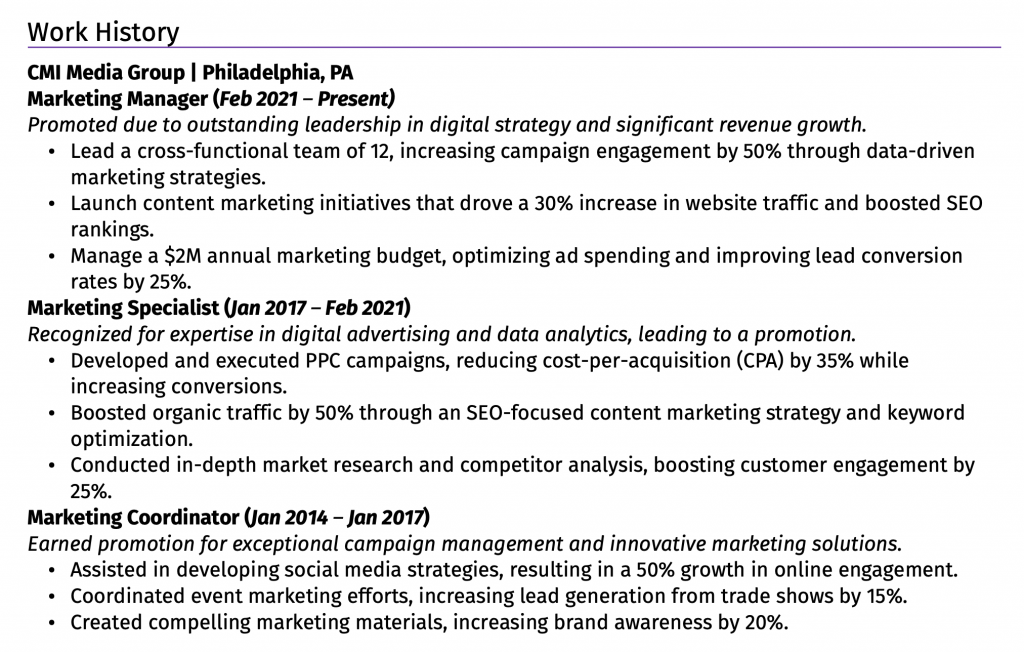 How to List Promotions on a Resume - How To Show Promotions On A Resume 1024x652 