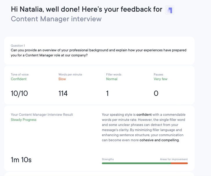 Interview Feedback Summary