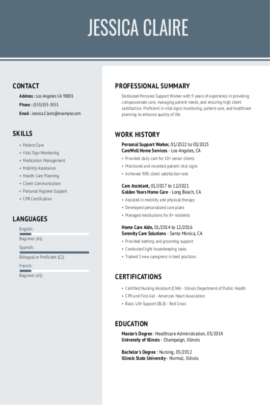 Personal Support Worker