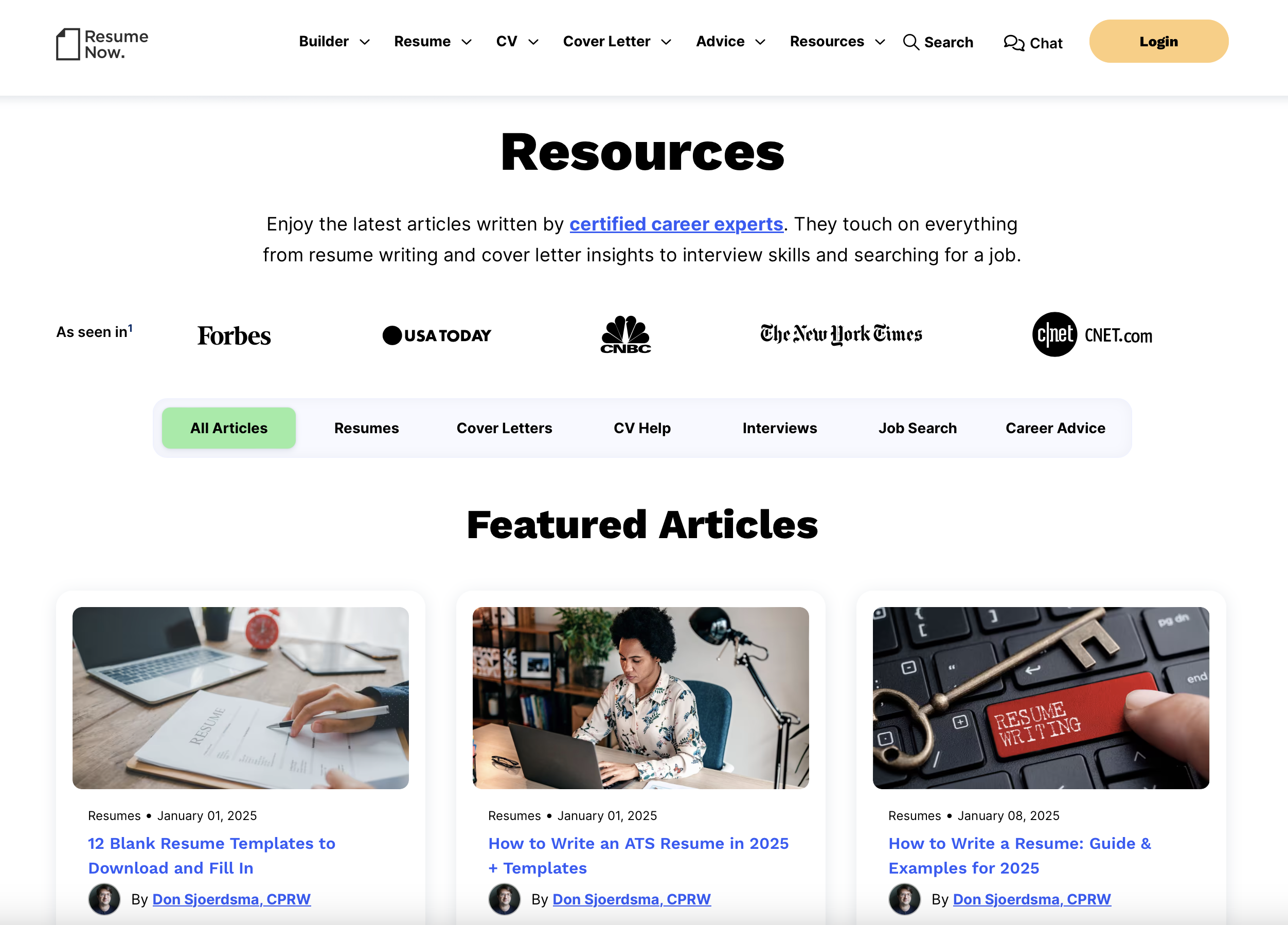 Resume Now Career Resources