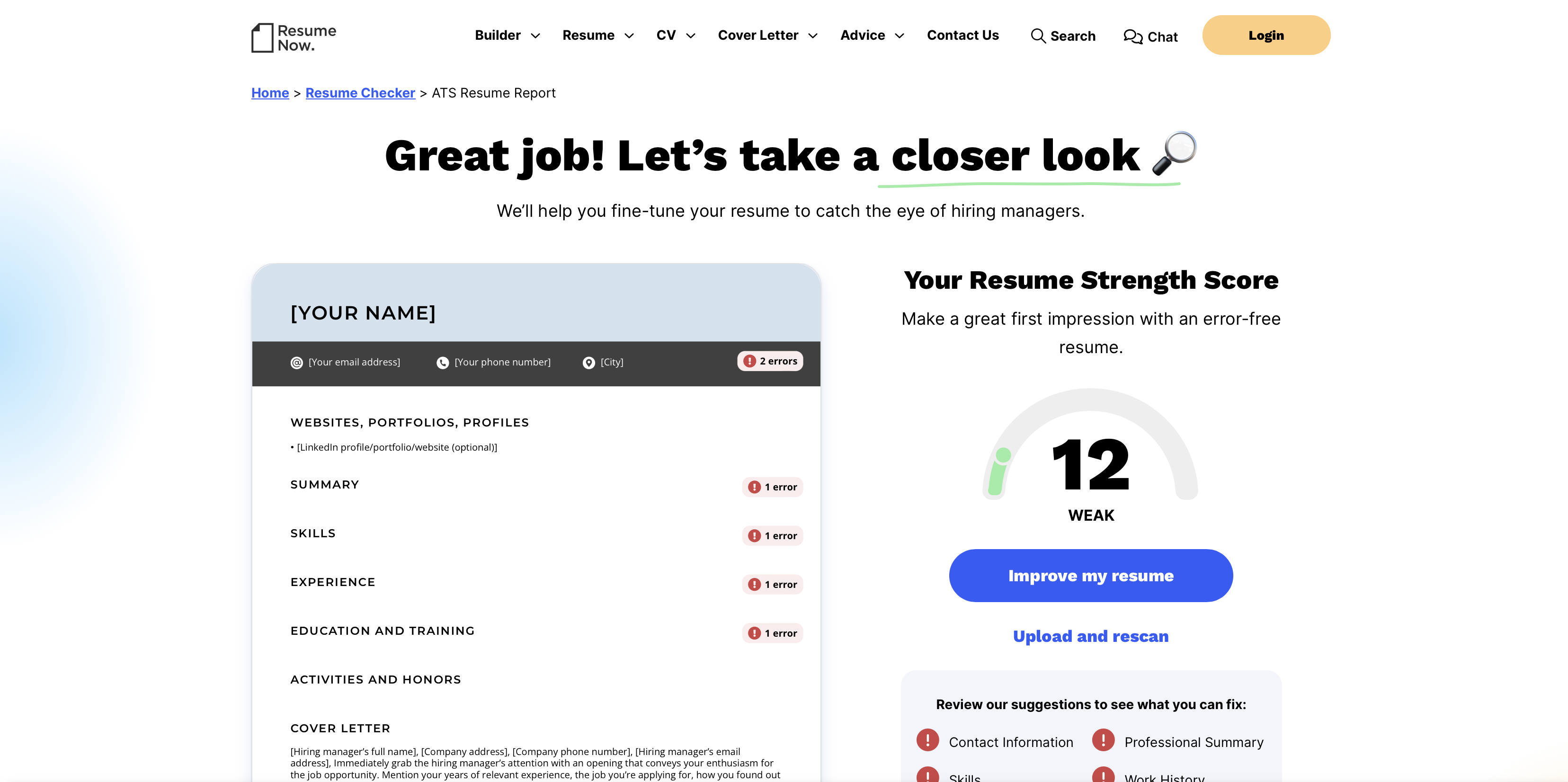Resumenow Resume Ats Checker