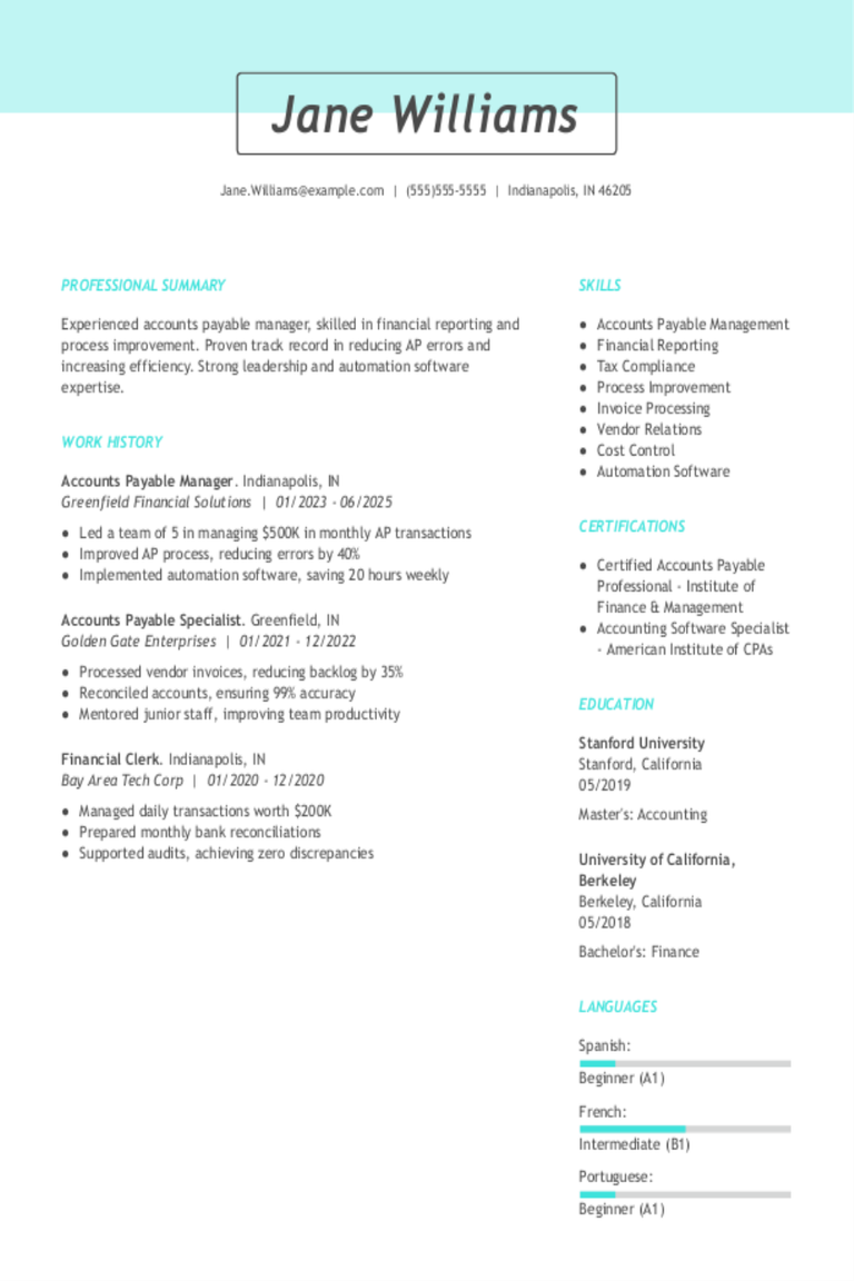 Accounts Payable Manager
