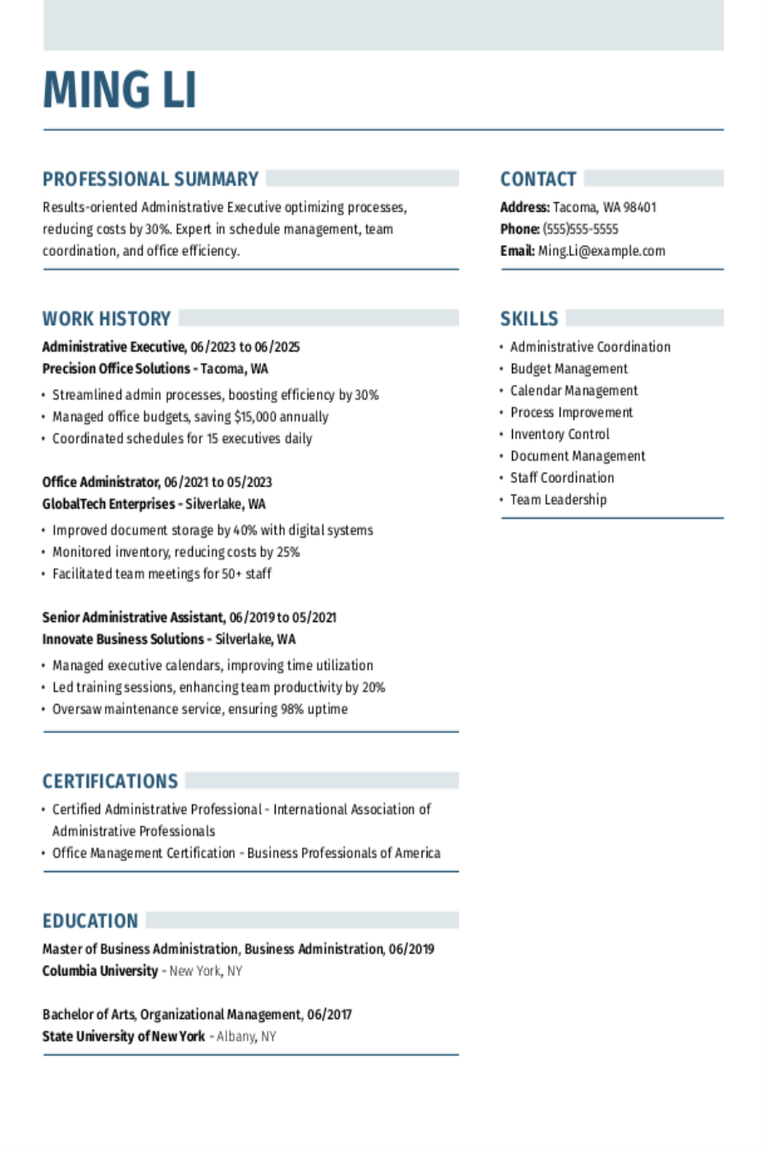 Administrative Executive