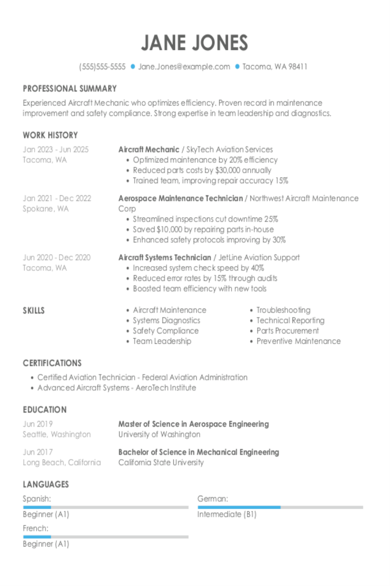 Aircraft Mechanic