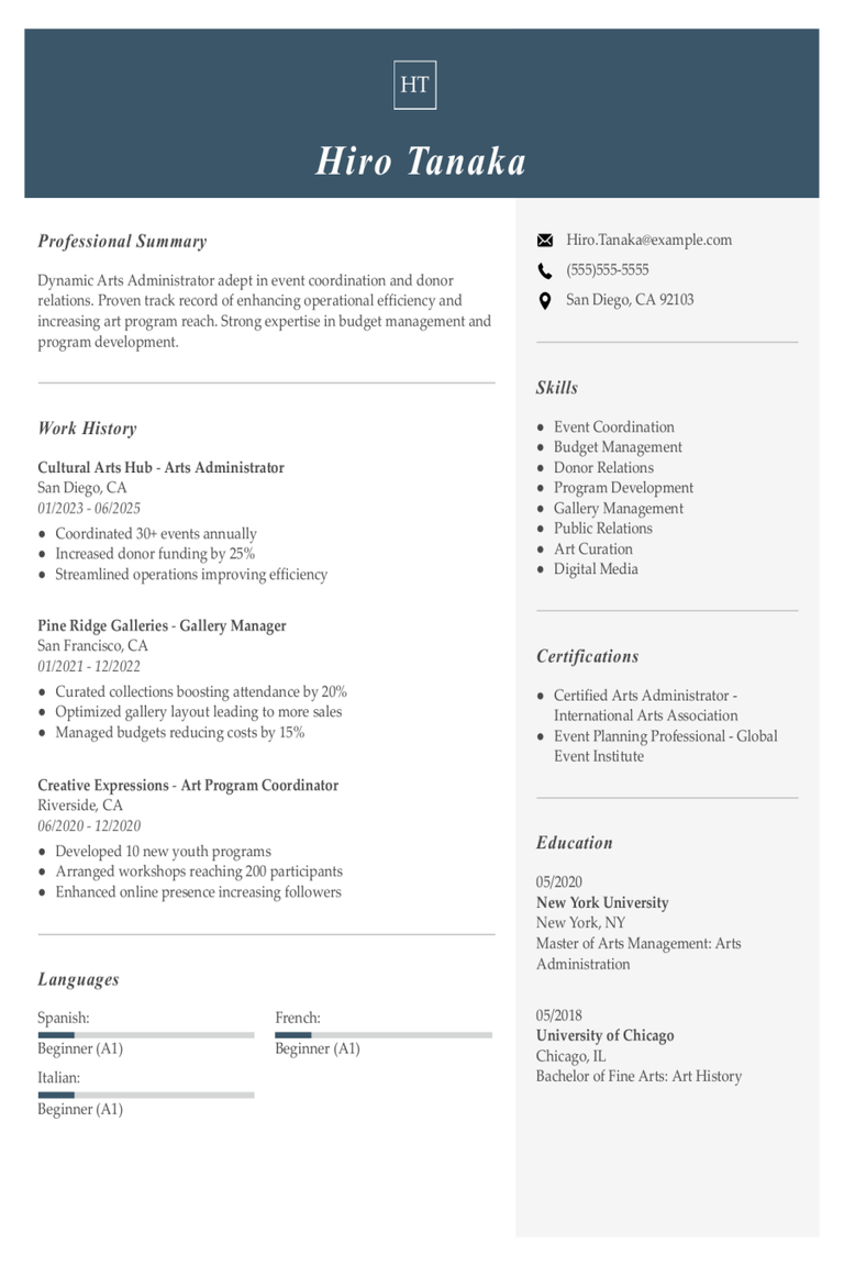 Arts Administrator