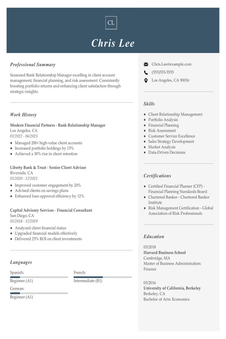 Bank Relationship Manager
