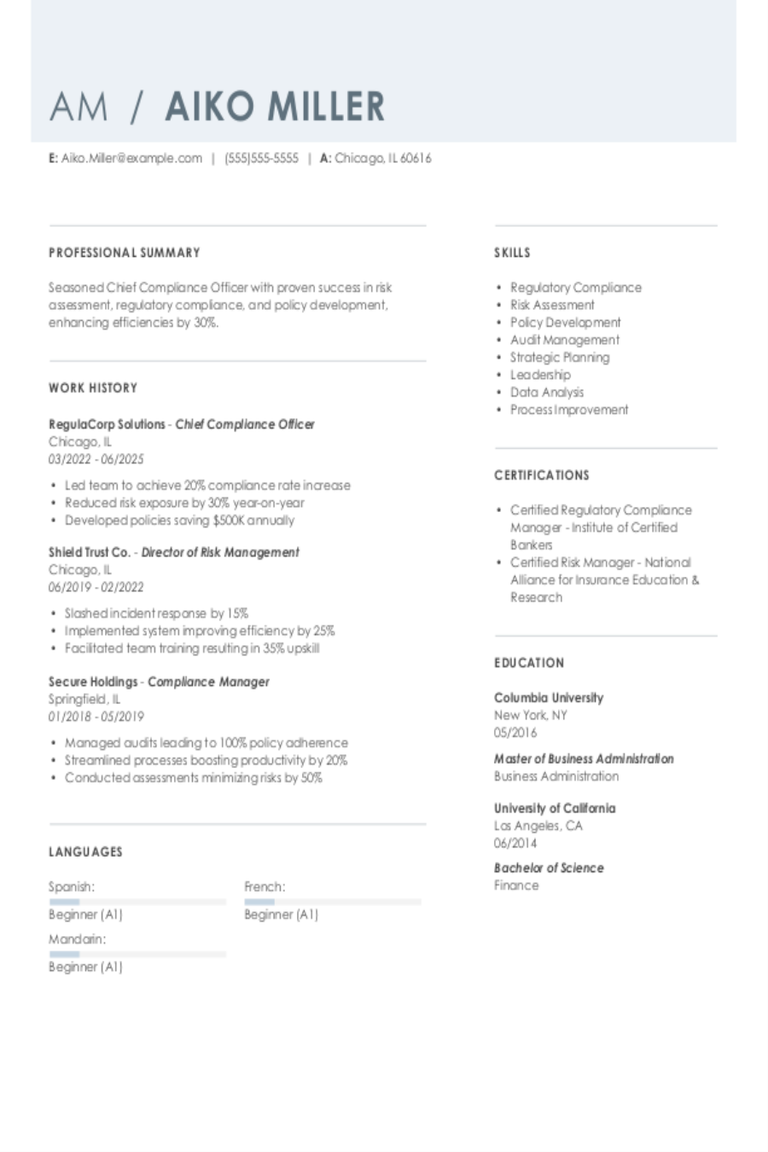 Chief Compliance Officer