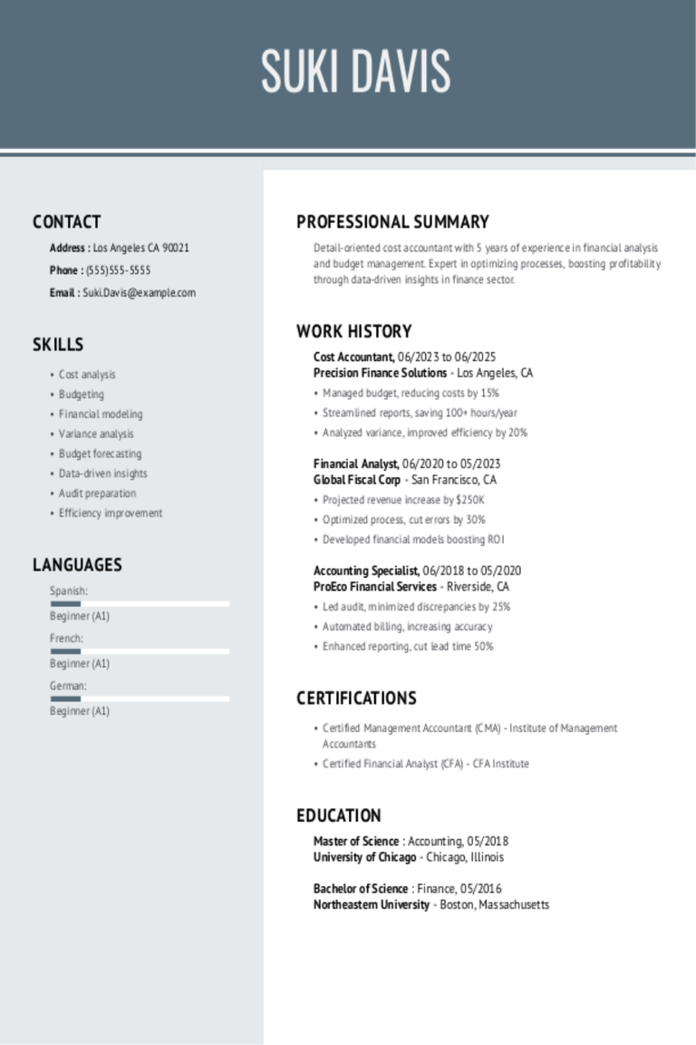 Cost Accountant