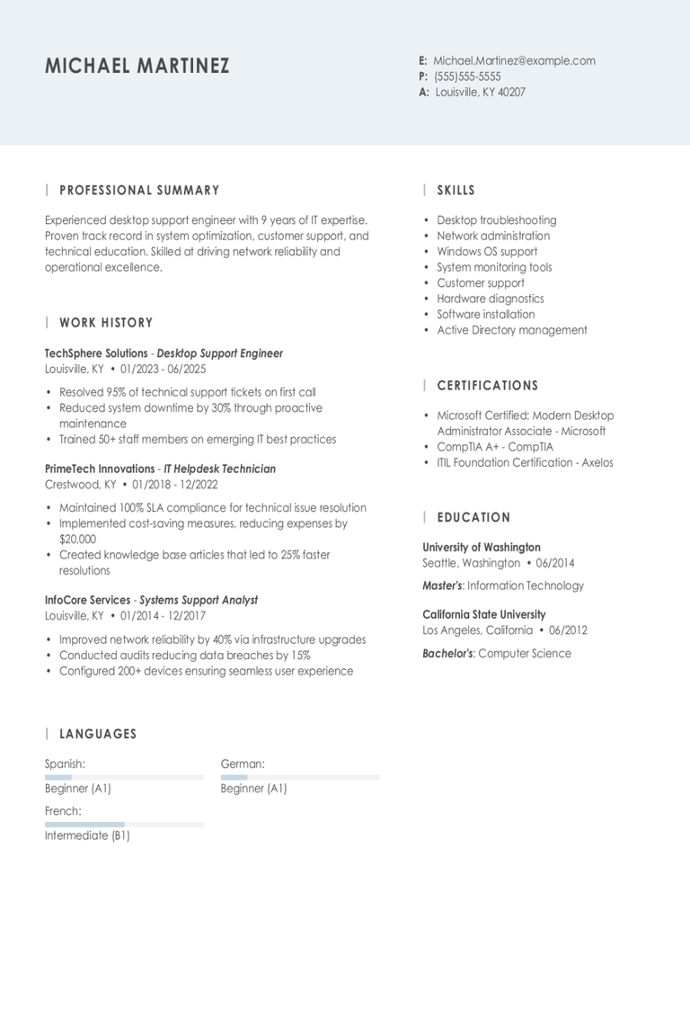 Desktop Support Engineer