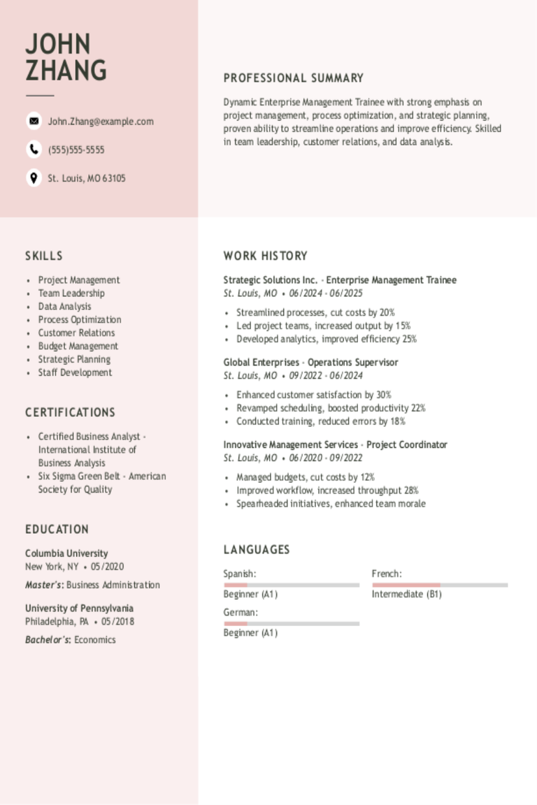 Enterprise Management Trainee