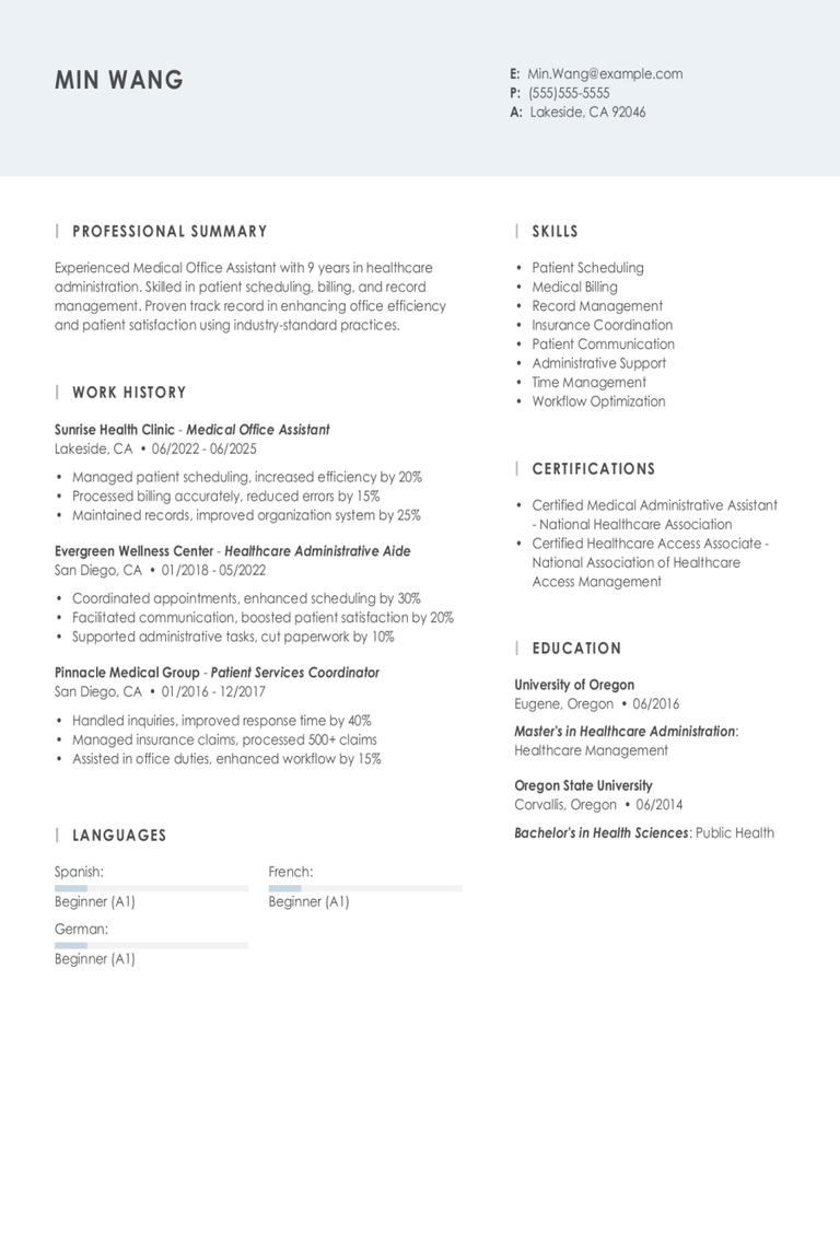 Medical Office Assistant