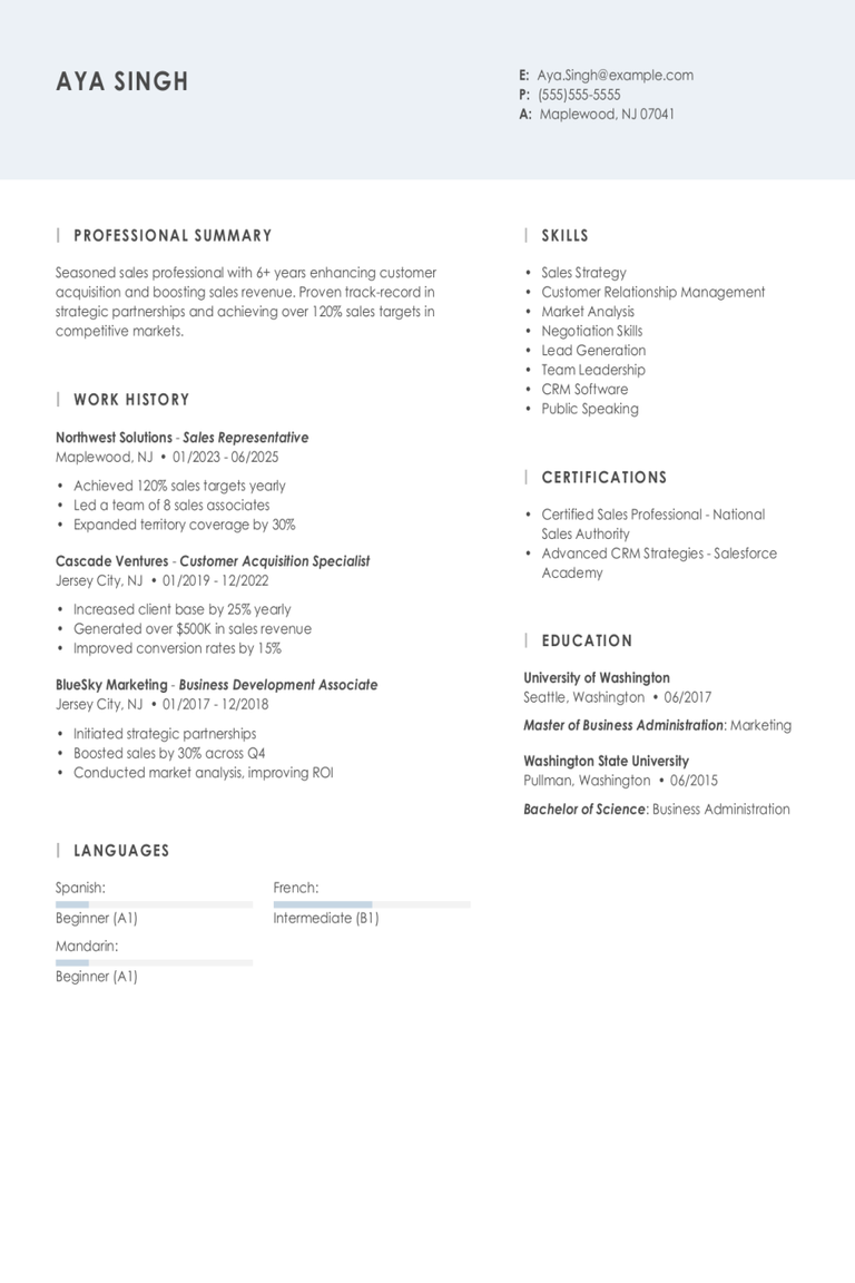 Sales Representative