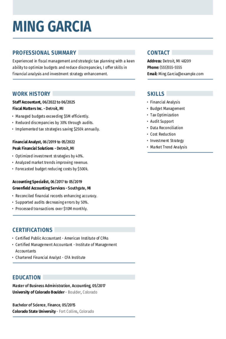 Staff Accountant