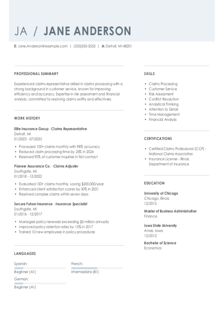 Claims Representative