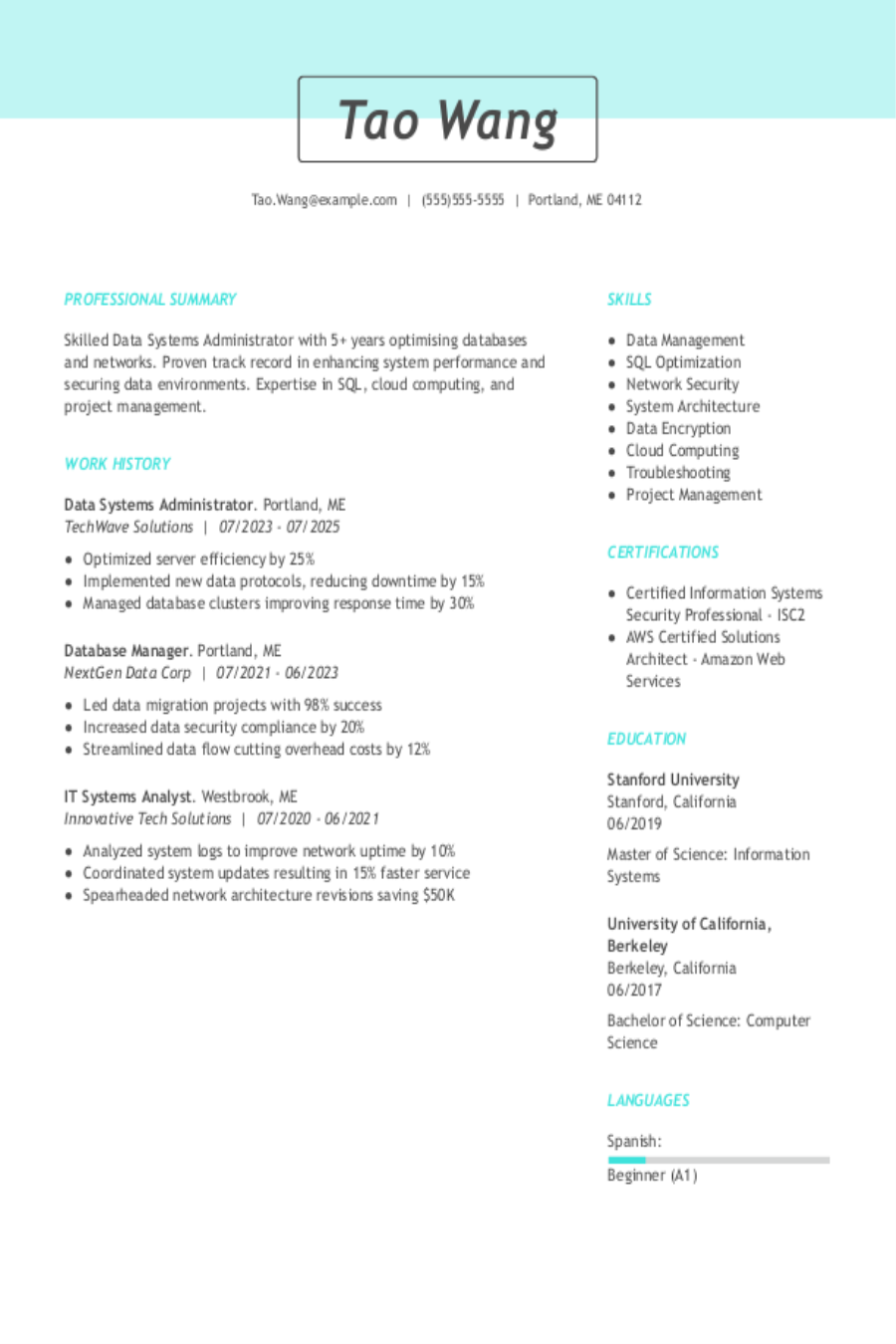 Data Systems Administration