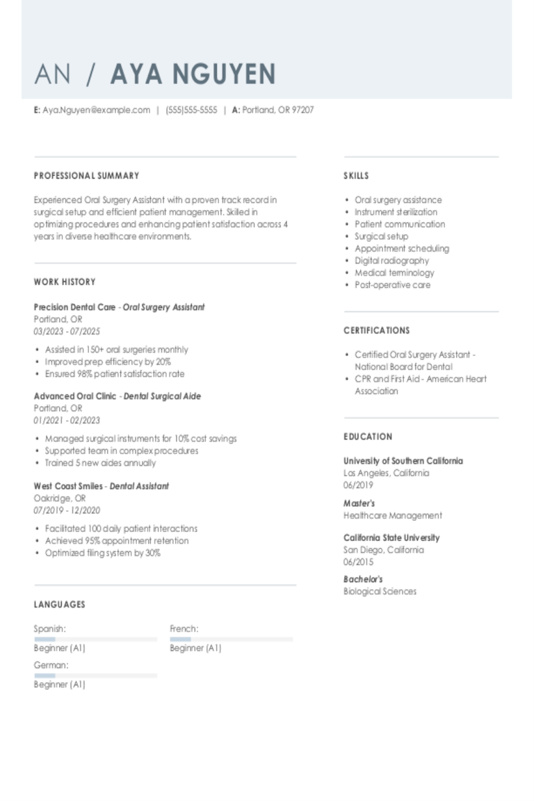 Oral Surgery Assistant