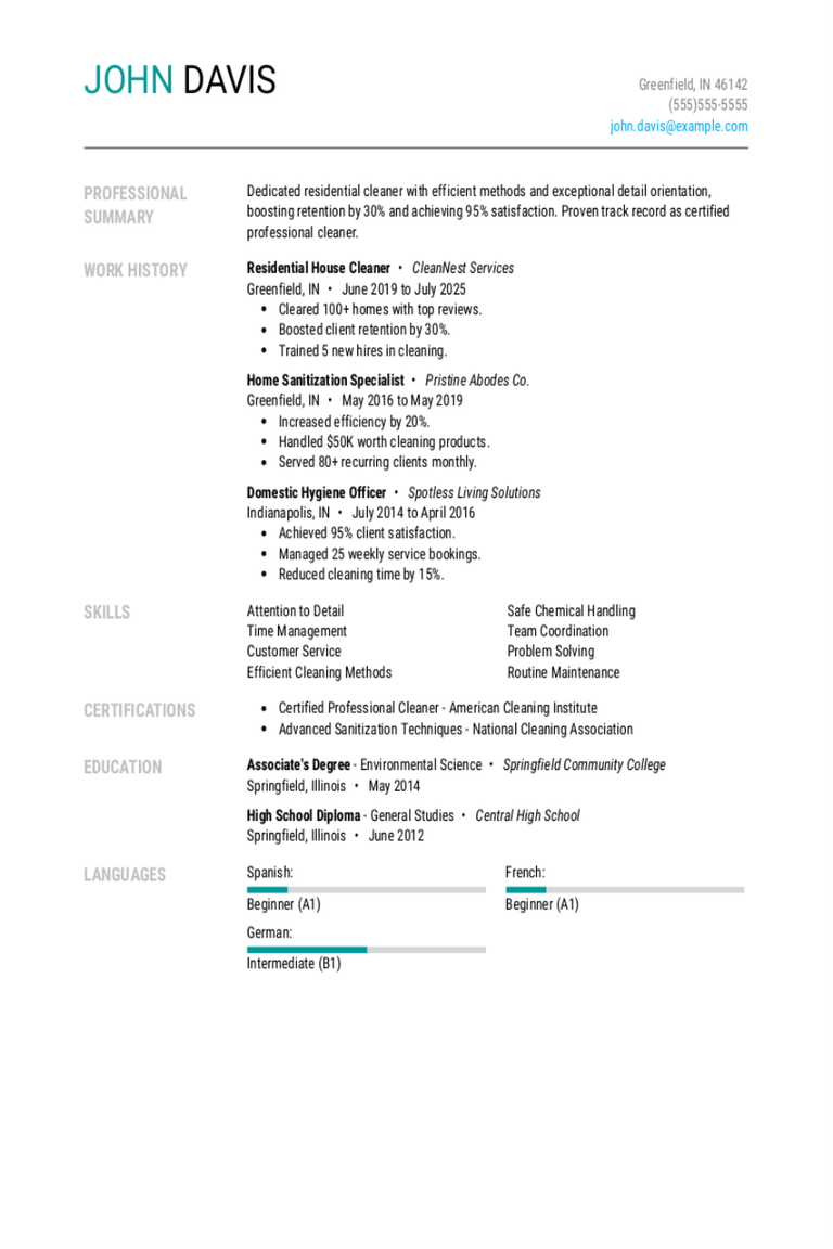 Residential House Cleaner