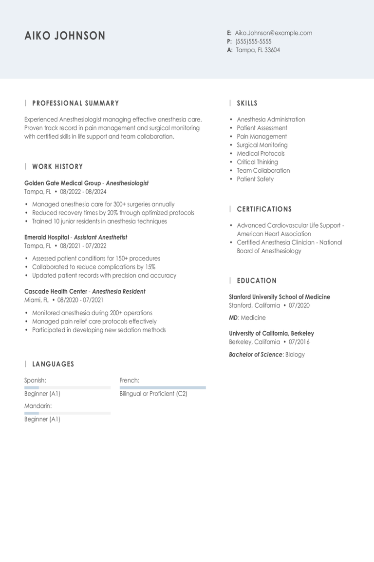 Anesthesiologist