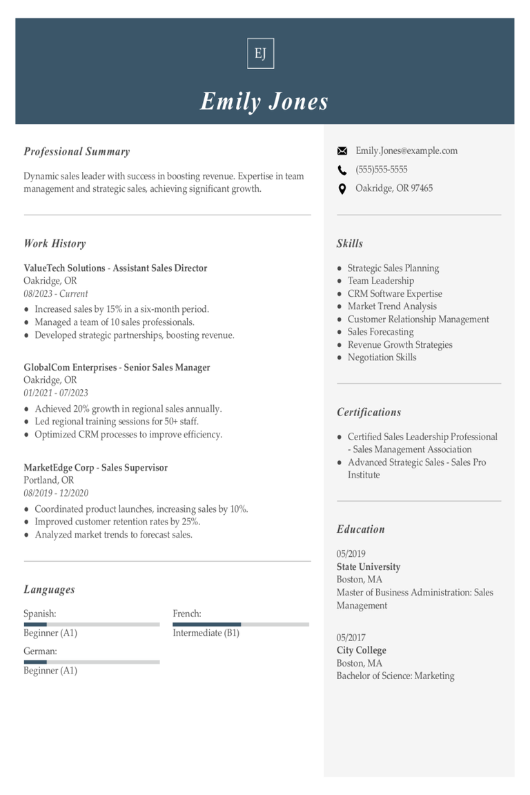 Assistant Sales Director