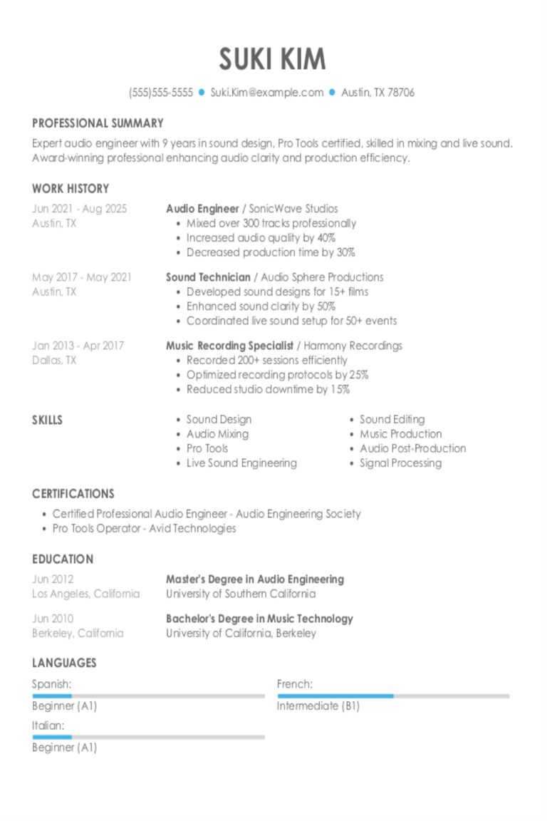 Audio Engineer