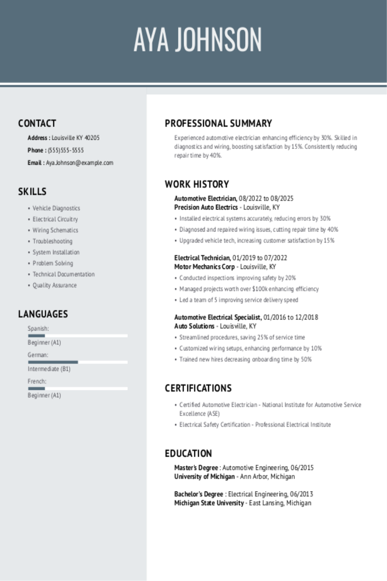 Automotive Electrician