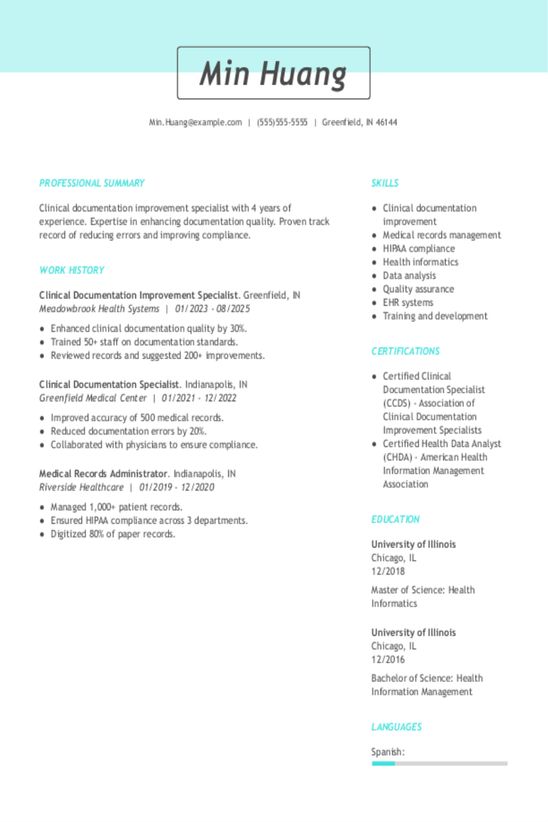 Clinical Documentation Improvement Specialist