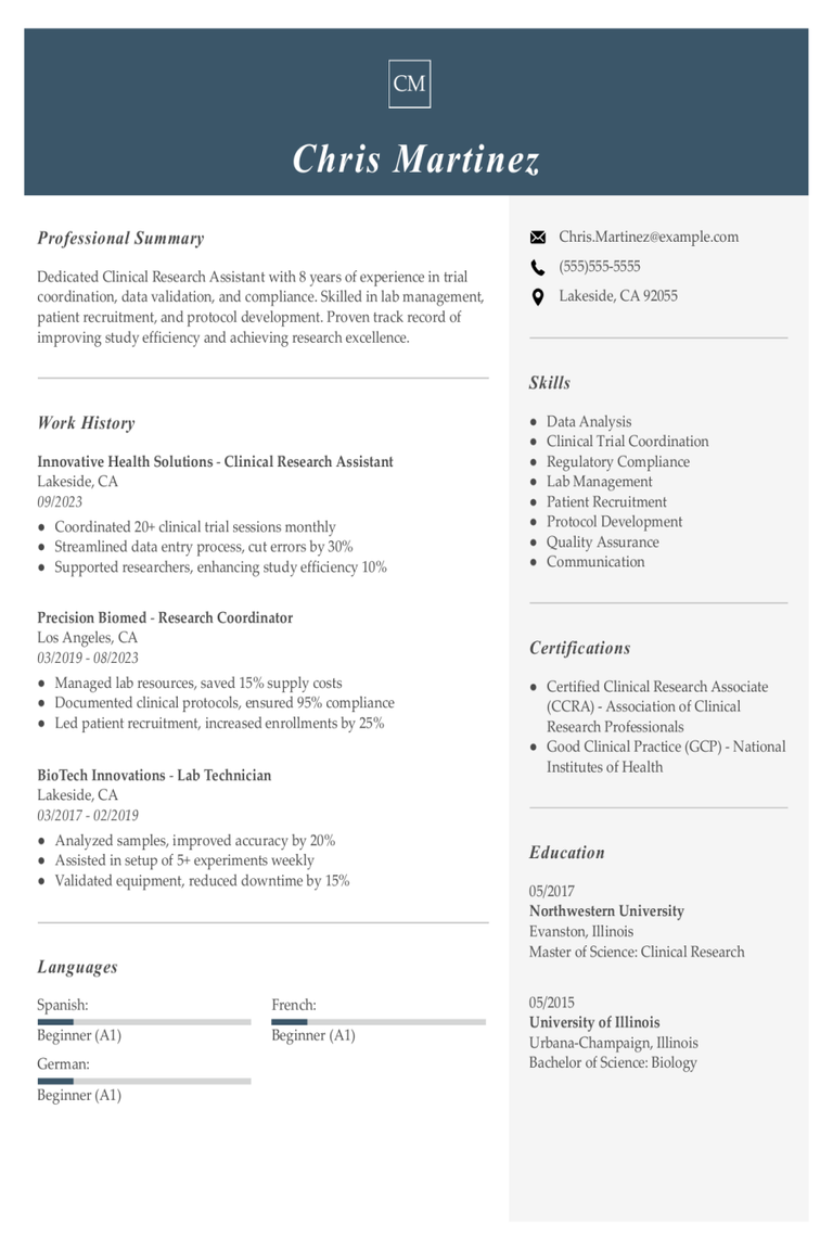 Clinical Research Assistant