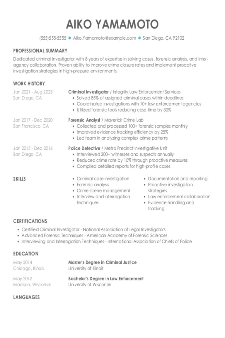 Criminal Investigator