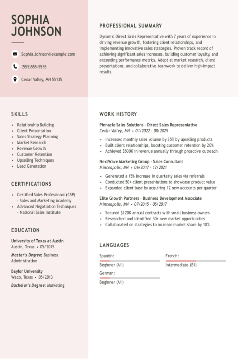 Direct Sales Representative