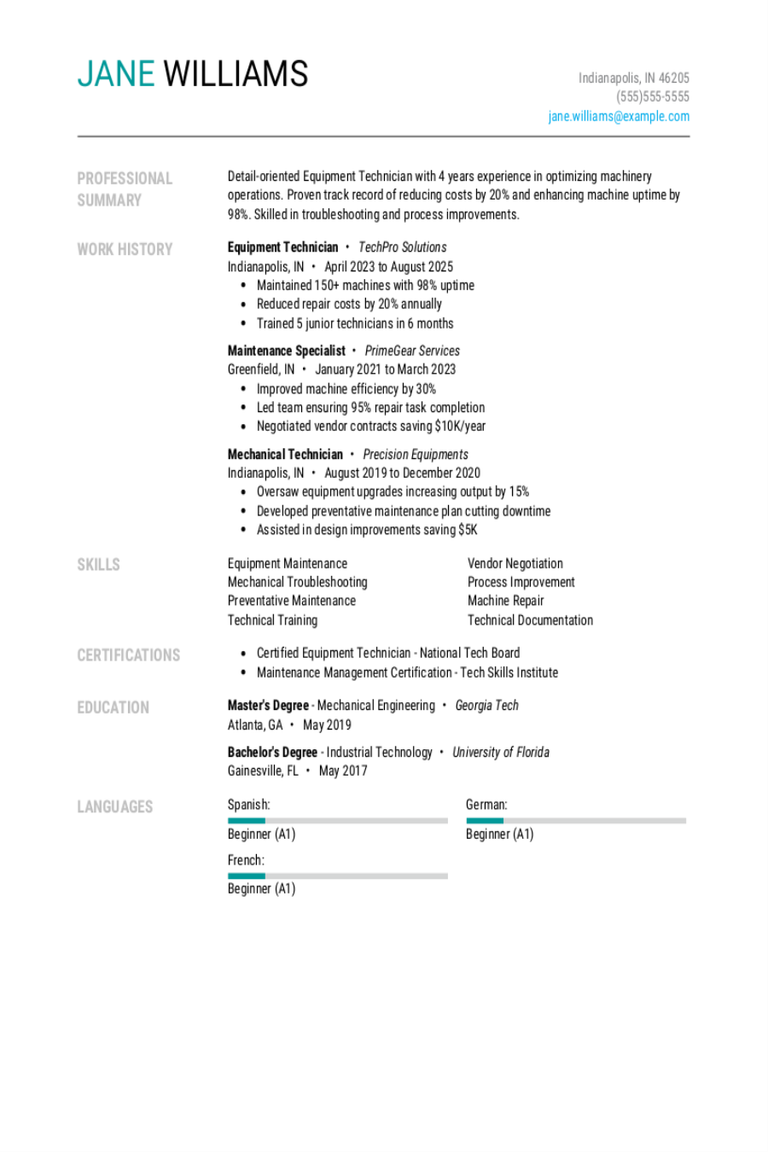 Equipment Technician