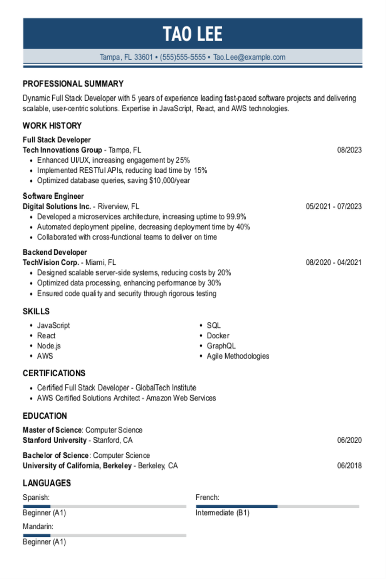 Python Developer Resume Examples & Templates (2025)