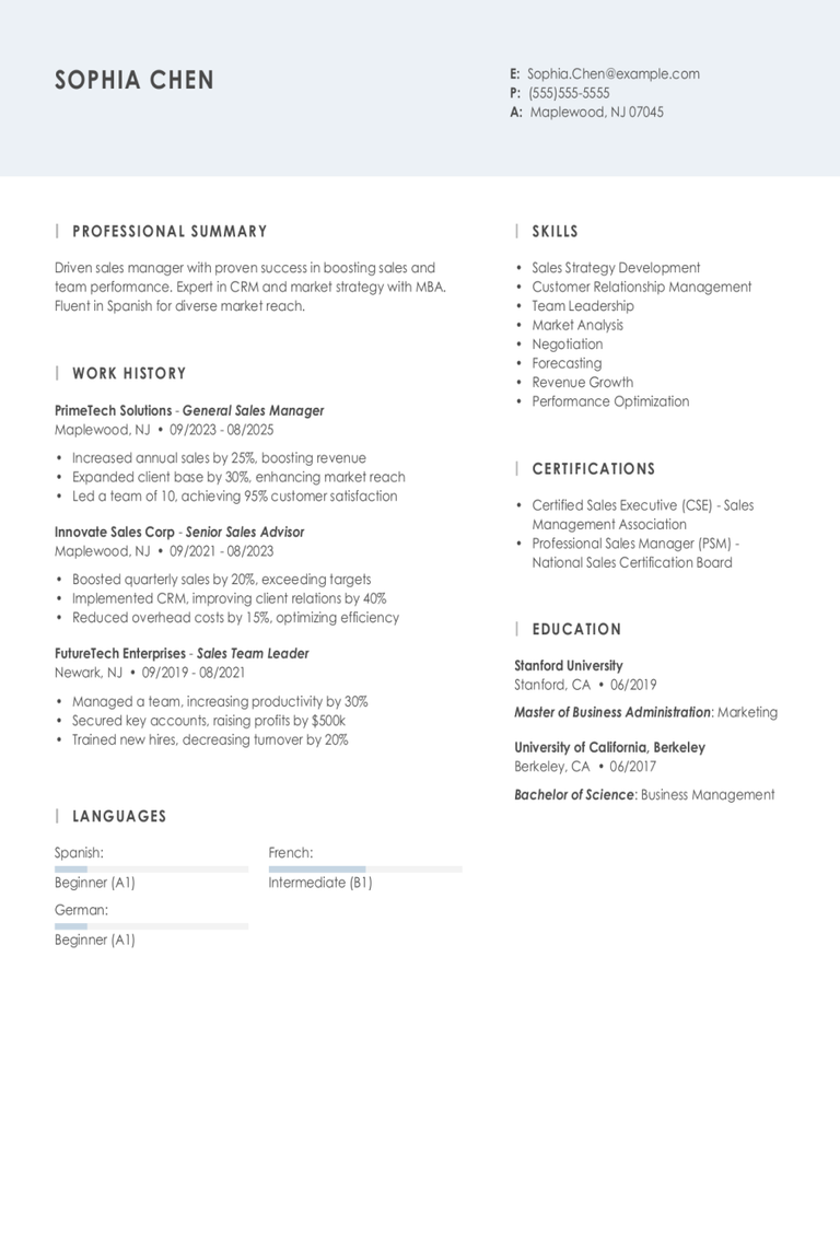 General Sales Manager