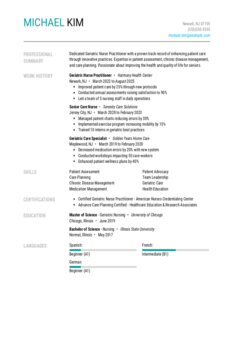 Geriatric Nurse Practitioner