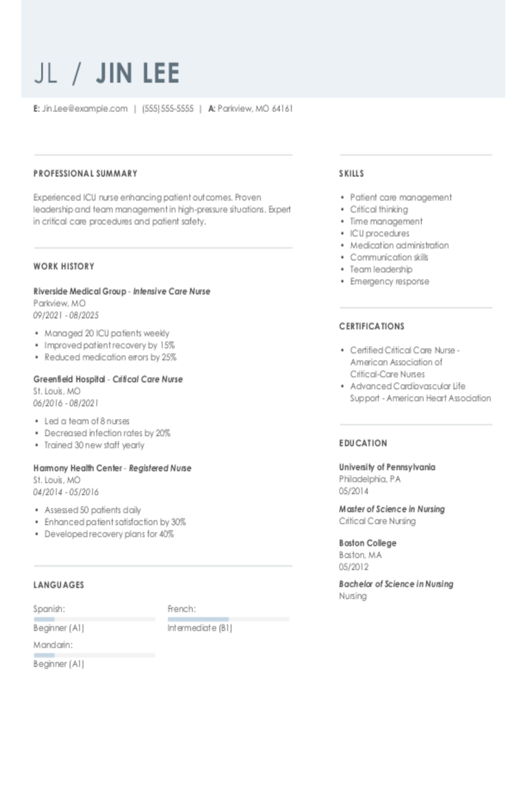 Intensive Care Nurse