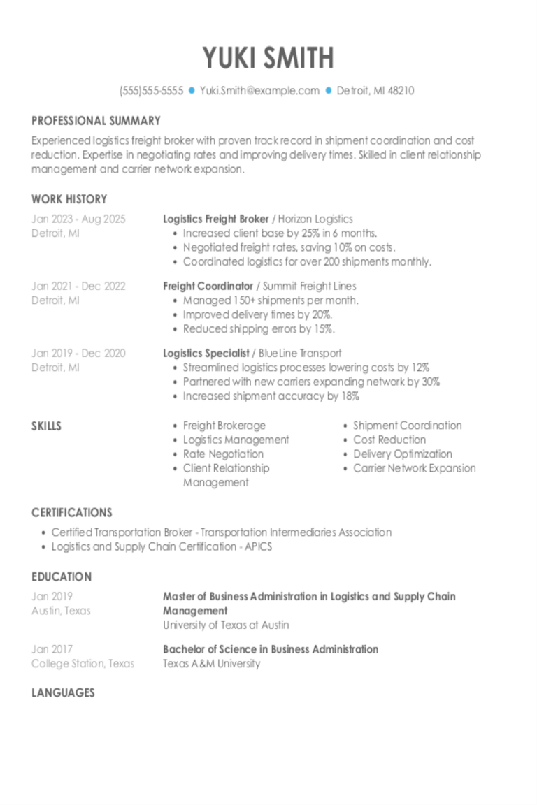 Logistics Freight Broker