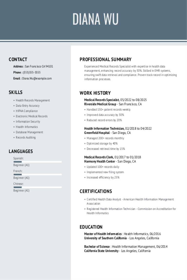 Medical Records Specialist