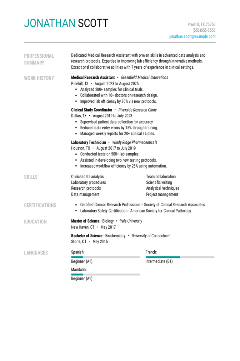 Medical Research Assistant