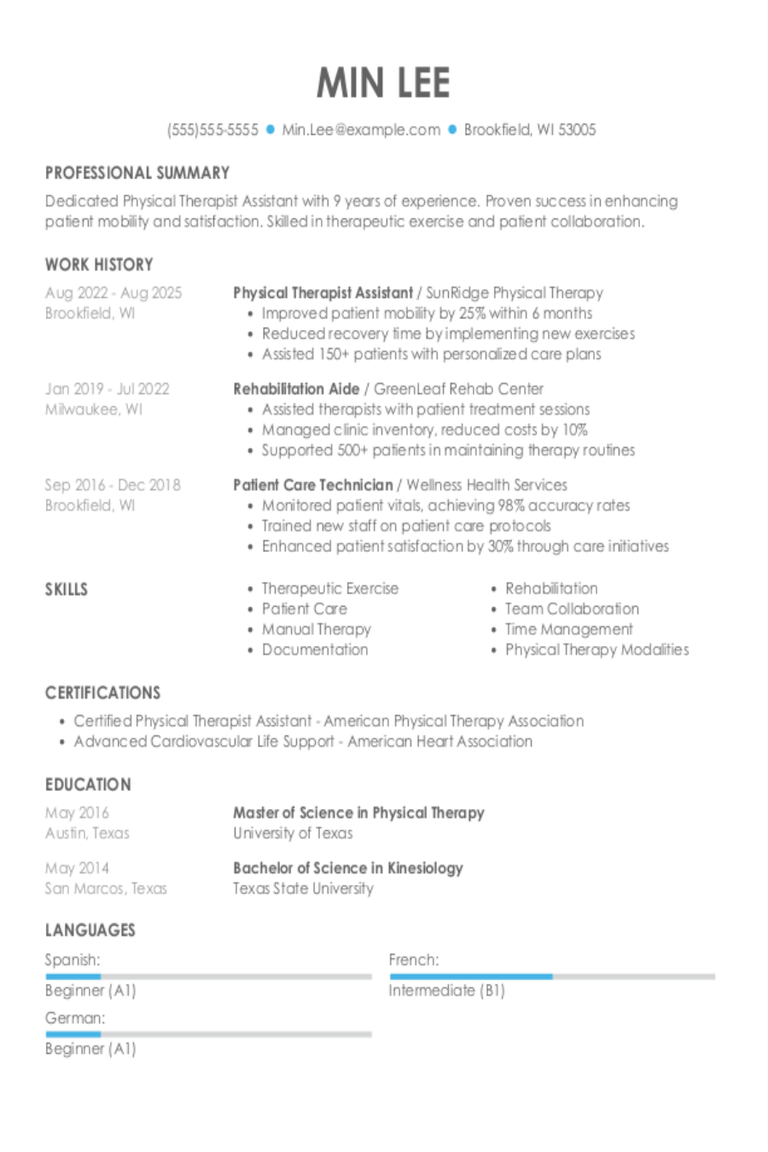 Physical Therapist Assistant