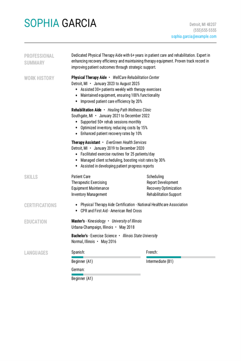 Physical Therapy Aide