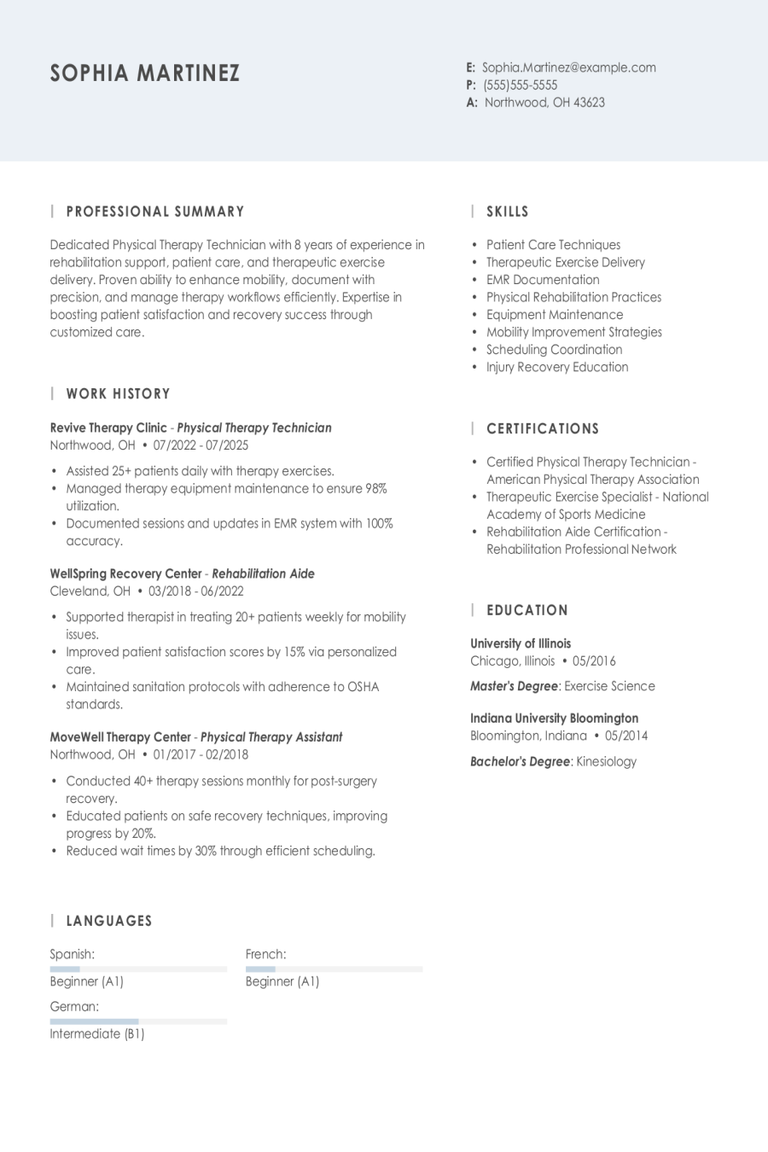 Physical Therapy Technician