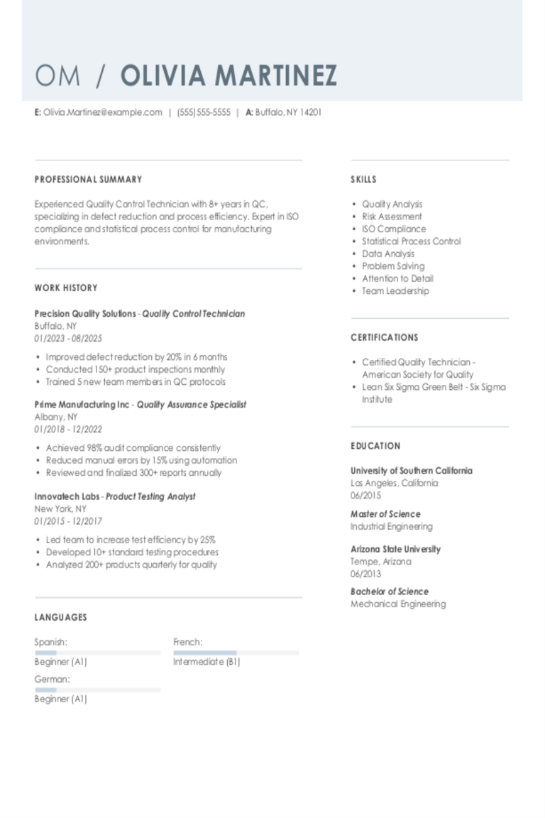 Quality Control Technician