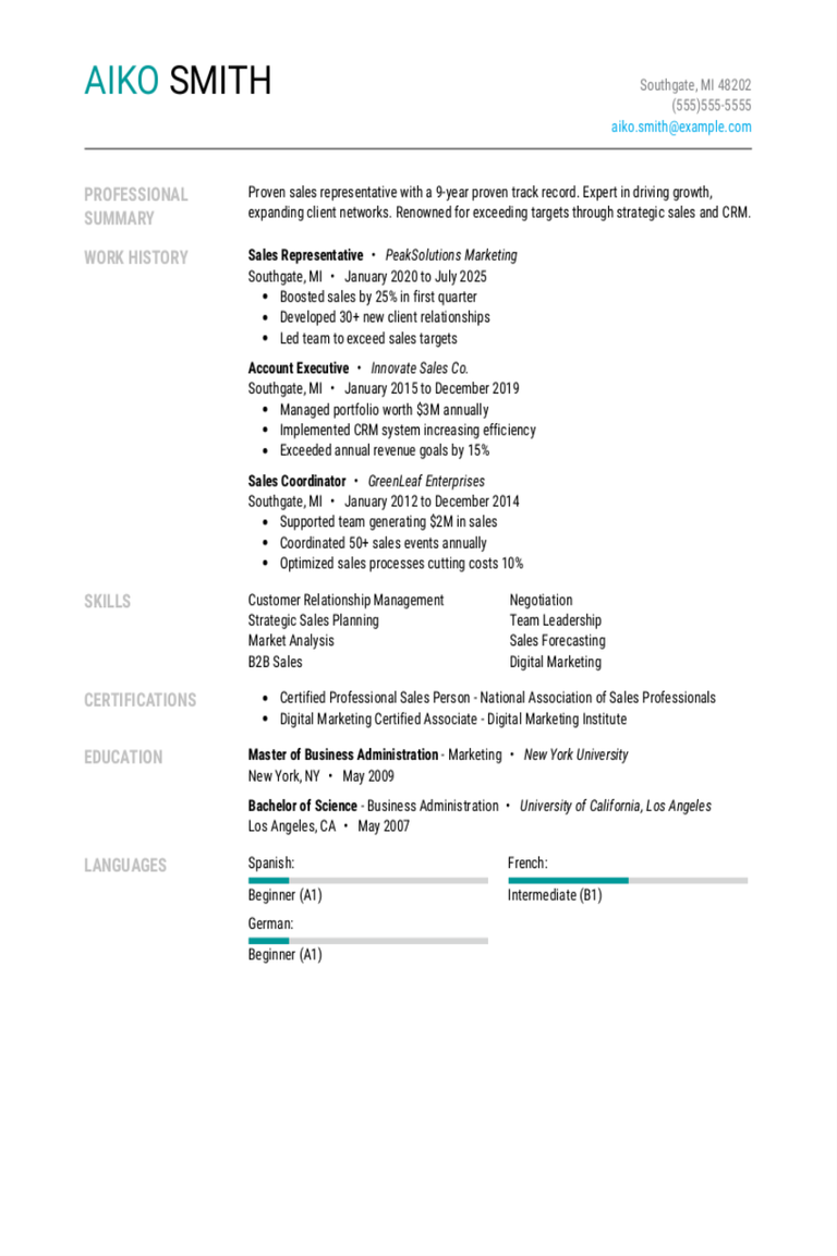 Sales Representative